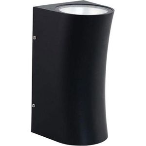 LED Tuinverlichting - Buitenlamp - Cupressus - Wand - Aluminium Mat Zwart - 12W Natuurlijk Wit 4200K - Vierkant
