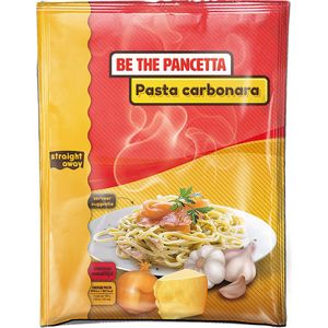 Straight away Hoogwaardige Volledige Complete Maaltijdvervanger - Warme maaltijd - Pasta Carbonara - 7 porties a 55 gr - leuker, lekkerder en makkelijker afvallen!