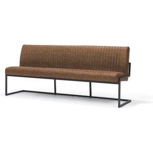 Eetkamerbank Belgie - 215 cm - Micro Leder - Cognac