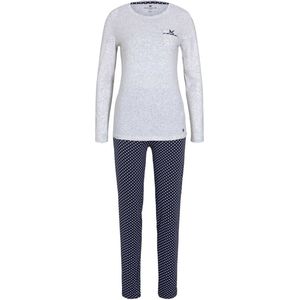 Tom Tailor Pyjama lange broek - 625 Grey/Blue - maat 46 (46) - Dames Volwassenen - Katoen/elastaan- 60020-6061-625-46