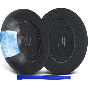 Volledige Vervangende Oorkussens voor Bose QuietComfort Ultra Draadloze Hoofdtelefoons - Earpads Cushions met Ademende IJs Zijde Stof en Geluidsdempend Schuim.