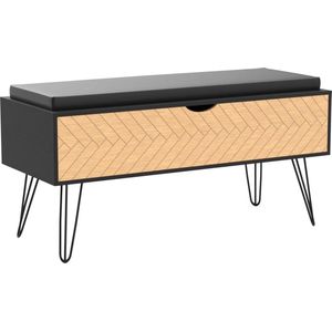 Bank met grafische motieven vintage Leoni instapkist