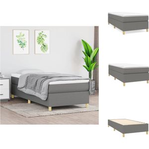 vidaXL Boxspringframe - donkergrijs - 193 x 90 x 35 cm - ademend en duurzaam - Bed