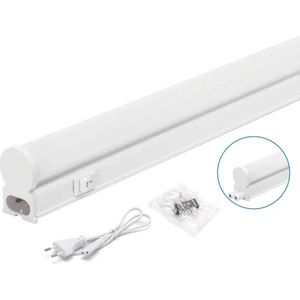 Aigostar - T5 LED armatuur 120cm - 18W vervangt 140W - 6500K daglicht (865) - compleet met 0,6m aansluitsnoer en aan- uitknop