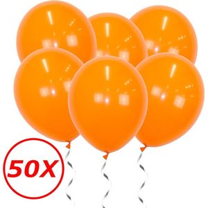 Oranje Ballonnen 50st Feestversiering EK Koningsdag WK Verjaardag Ballon