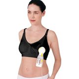 Medela 3-in-1 Voedingsbh en kolf bh voor zwangerschap borstvoeding en kolven - Zacht en met stretch - Zwart - Maat XL