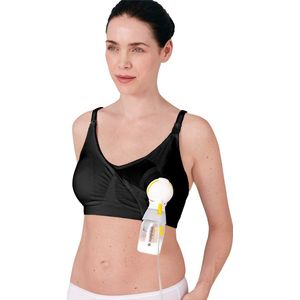 Medela 3-in-1 Voedingsbh en kolf bh voor zwangerschap borstvoeding en kolven - Zacht en met stretch - Zwart - Maat XL