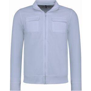 Heren Vesten met Rits - Zonder Capuchon - Sweatvest Heren - 579 - Wit