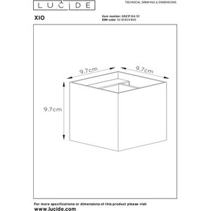 Lucide XIO - Wandlamp - LED Dimb. - G9 - 1x4W 2700K - Verstelbare stralingshoek - Wit