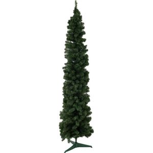 Oneiro’s luxe Kerstboom smal - Hoogte 210 cm - kerst – kerstboom - feestdagen - winter - verlichting - binnen - buiten ��– sfeer