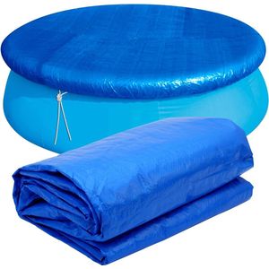 Ronde zwembadafdekking voor rond zwembad van 305 cm, verbeterd materiaal, dikker en duurzaam, stof- en bladafstotend, blauw (305 cm)