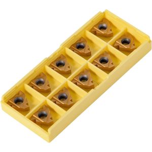 10 stuks 3/8 inch 16ER AG60 carbide insert cutters voor metaal RVS machine draaibank frezen tool - externe threading - met case .
