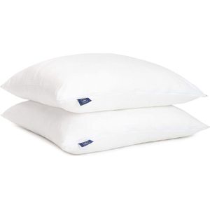 Hoofdkussen om te slapen, set van 2 luxe zacht, verkoelend hoofdkussen, ademende polyester bol-microvezelvulling, machinewasbaar, in hoogte verstelbaar slaapkussen (wit, 80 x 80 cm)