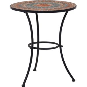 Medina Bistrotafel mozaïek 60 cm keramiek oranje en grijs