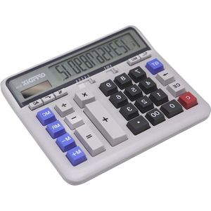 Desktop Calculator op zonne-energie en batterij Dual Power - 12-cijferige LCD-display - Draagbare Kantoorrekenmachine