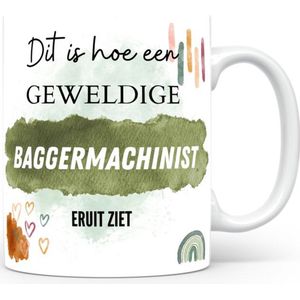 Mok bedrukken met beroep Baggermachinist