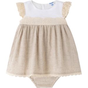 Babyjurkje met ruches in beige tinten maat 92