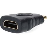 Nedis HDMI-Adapter - HDMI Micro-Connector - HDMI Female - Verguld - Recht - ABS - Antraciet - 1 Stuks - Window Box