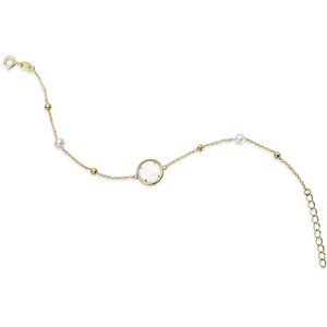 Gisser Jewels - Armband VGB016 - 14k geelgoud - met parelmoer - 17 + 3 cm