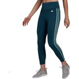 adidas 3-Stripes 7/8 Tight Dames  Sportlegging - Maat XS  - Vrouwen - Donker blauw/Groen