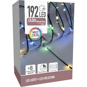 LED Verlichting 192 LED - multicolor - op batterij - 8 Lichtfuncties - Timer - Soft Wire