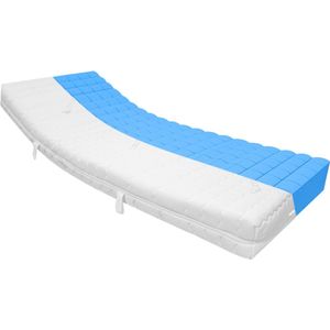 Ergo-HR60 Koudschuim matras H4 stevig - eenpersoons 120x200 - HR60 koudschuim SG 60 - 7 zone - 3D ingesneden kern - 22cm dik - Tijk wasbaar op 60 graden gewatteerd met 400 g/m² Thermostar