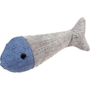 Duvo+ Eco Navy Vis & Catnip - Kattenkruid - Kattenspeelgoed - 13,5x4,5x3cm