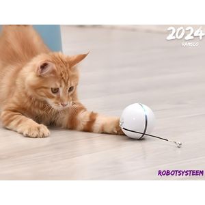 Kat-EntertainmenRobot"" Activiteit en interactief, Beweging ,Oplaadbaar zelfrollende, katten en puppy's RobotSpeelgoed: , nieuw met LED-licht .