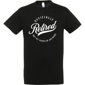 Officially Retired T-shirt - Maat XL - Pensioen T-shirt - pensioen cadeau - pensioen - Heren T-shirt - Dames T-shirt - Unisex