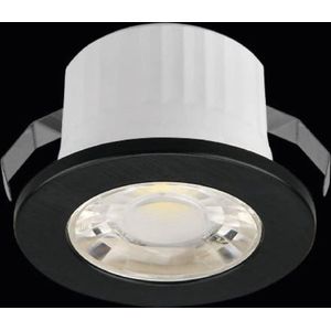 Braytron Veranda LED Minispot Plafondspotjes LED Downlight- Waterdicht IP54 -Zwart-3W -3000K Warm Wit licht