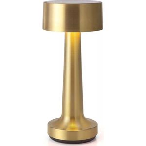 Ags Light -Tafellamp -Oplaadbaar Tafellamp -Draadloos en Dimbaar -Nachtlamp Slaapkamer -Moderne Toch Lamp -Goud