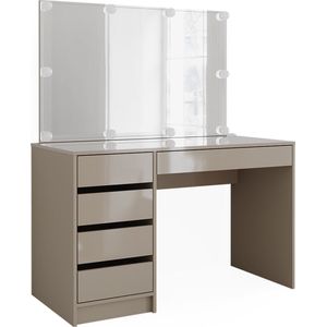 Vicco Sherry Kaptafel – 120 cm met LED-ketting Grijs met LED-ketting