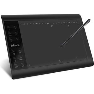 DrPhone DrawXT2 – Digitale Teken Tablet - USB - 233pps - Tekenblok Met 8192 Niveaus - Pen met Accu – Zwart