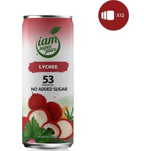 I am Superjuice Lychee 12x0,33L - échte lycheesap gemixt met water - zonder toegevoegde suikers - zonder conserveringsmiddelen - zonder concentraat - exotisch fruitsapje - fruit juice