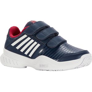 K-swiss Court Express Strap Omni - Kinder Tennisschoen - Kinder Sportschoen - Kinder Gymschoen - Maat 28 - Blauw/Wit/Rood