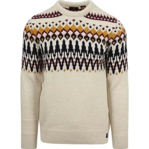 Superdry - Fairisle Off-white - Heren - Maat XL - Comfort-fit