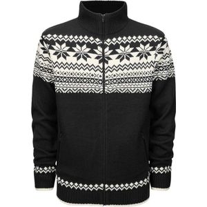 Brandit Cardigan Zwart Noorse Trui Heren