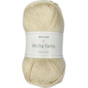 Micha Yarns - 100% katoen garen - 5 bollen haakkatoen - 5 x 50gram - 170meter per bol - Creme (002)