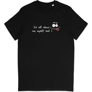 T Shirt Heren - Grappige Print - Korte Mouw - Zwart  - Maat 3XL