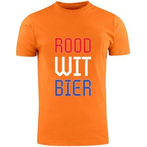 Rood Wit Bier Oranje T-shirt - holland - wk - ek - nederland