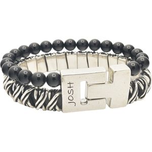 Josh Heren Armband Metaal - Zwart