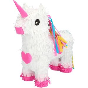 Boland - Piñata Eenhoorn wit (M) M - Verjaardag, Kinderfeestje, Themafeest - Unicorn