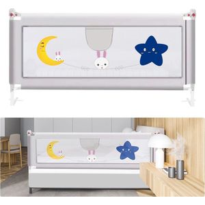 Inovra ® Veiligheidshek voor Kinderbed met Verstelbare Hoogte en Inklapbare Functie
