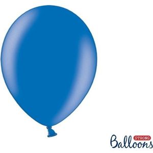 Partydeco Ballonnen Metallic Strong blauw - 30 cm - 10 stuks