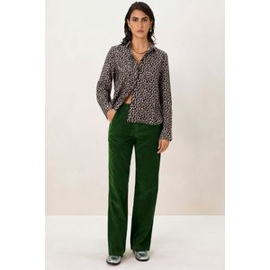 Sissy-Boy - Donkergroene wide leg corduroy broek