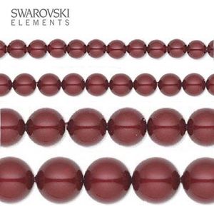 Swarovski Elements, 100 stuks Swarovski Parels, 4mm, bordeaux (5810)