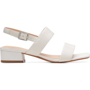 Clarks - Dames - Seren25 Strap - D - 1 - white leather - maat 6