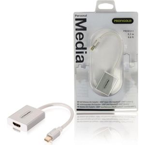 Profigold Prom211 Mini Displayport-adapter Mini Displayport Male - Hdmi-uitgang 0,20 M Wit