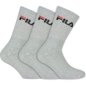 Fila - Tennis Socks 3-Pack - 3 Paar Sportsokken - 43-46 - Grijs/Wit/Zwart