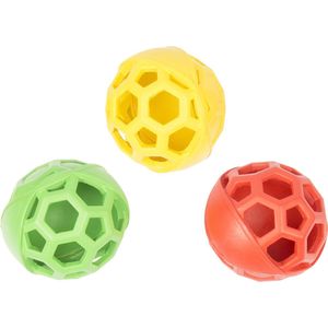 Duvoplus - Speelgoed Voor Dieren - Hond - Rubber Voetbal Halfopen 11,5cm Gemengde Kleuren - 1st